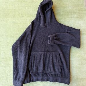 Unbranded Poly Fleece Black Hooded Sweatshirt